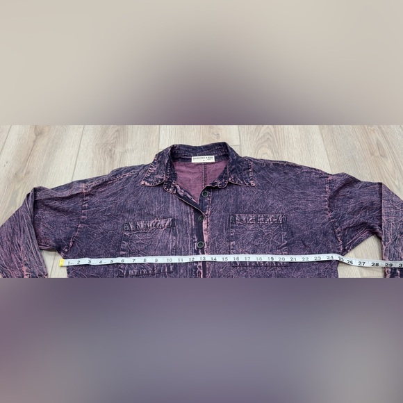 Electric & Rose Elliot Dresshirt Acid Denim. 100% cotton. 💜💟 - Picture 3 of 13